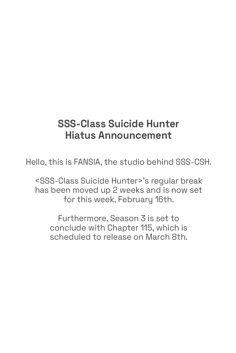 SSS-Class Suicide Hunter Chapter 112.5 - Page 1