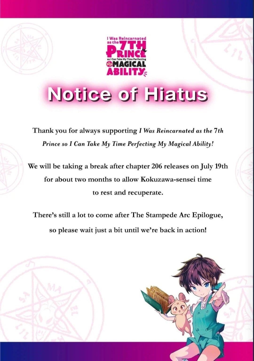 I Was Reincarnated as the 7th Prince so I Will Perfect My Magic as I Please Chapter 206.5 - Page 1