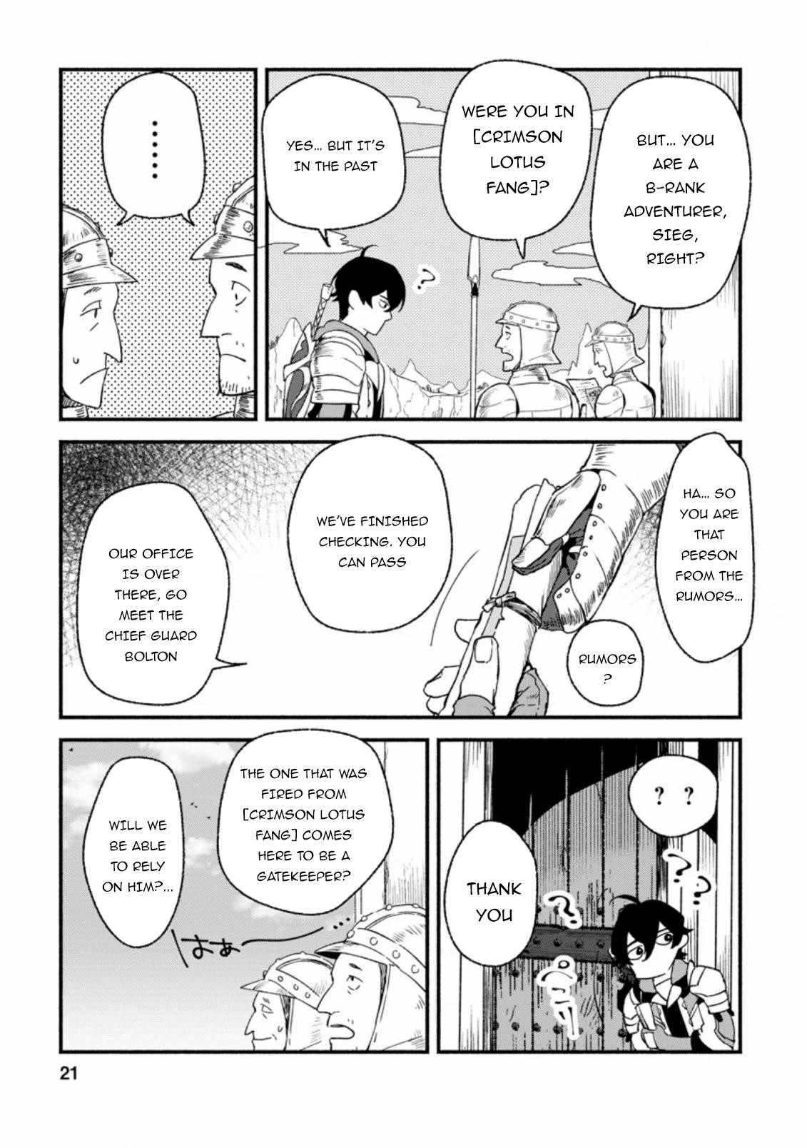 Sono Monban, Saikyou Nitsuki: Tsuihou Sareta Bougyo Ryoku 9999 no Senshi, Outo no Monban Toshite Musou Suru Chapter 1 - Page 19