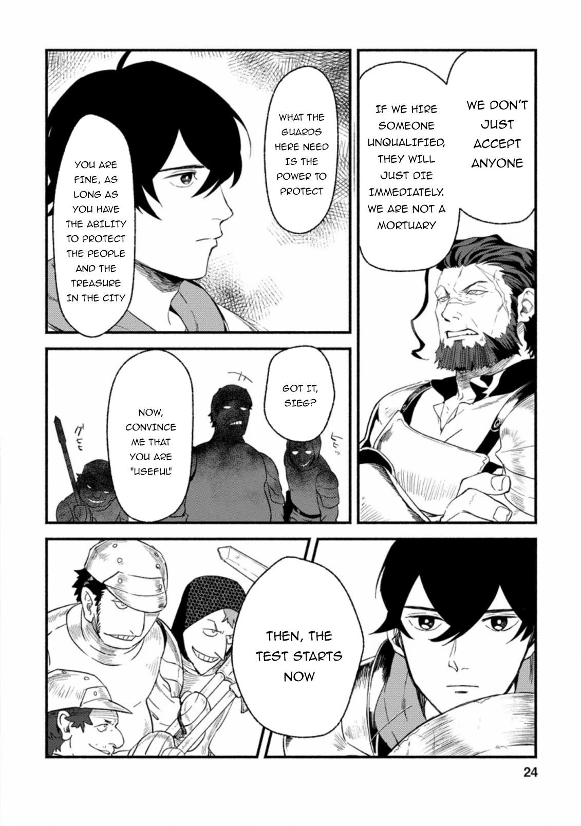 Sono Monban, Saikyou Nitsuki: Tsuihou Sareta Bougyo Ryoku 9999 no Senshi, Outo no Monban Toshite Musou Suru Chapter 1 - Page 22