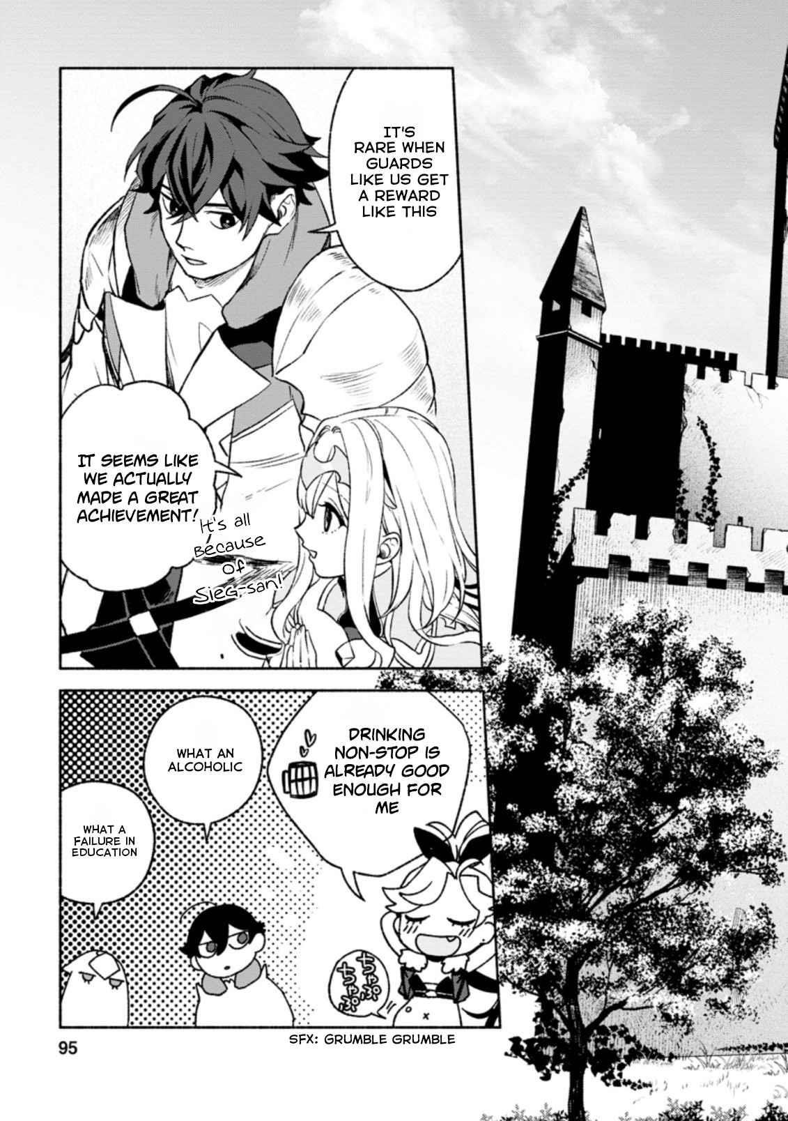 Sono Monban, Saikyou Nitsuki: Tsuihou Sareta Bougyo Ryoku 9999 no Senshi, Outo no Monban Toshite Musou Suru Chapter 14.1 - Page 3