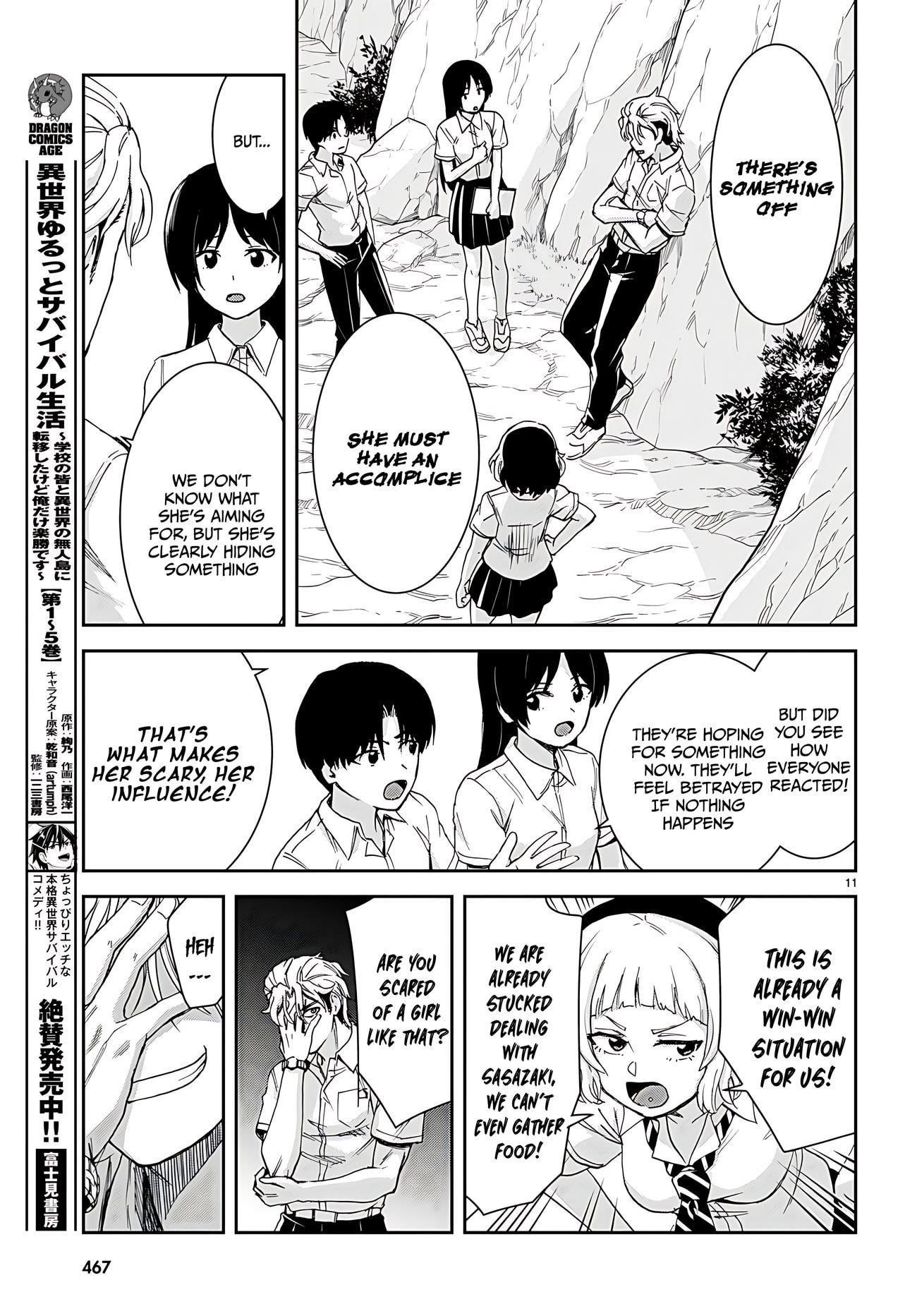 Isekai Yurutto Survival Seikatsu: Gakkou No Minna To Isekai No Mujintou Ni Tenishitakedo Ore Dake Rakushou Desu Chapter 34 - Page 12