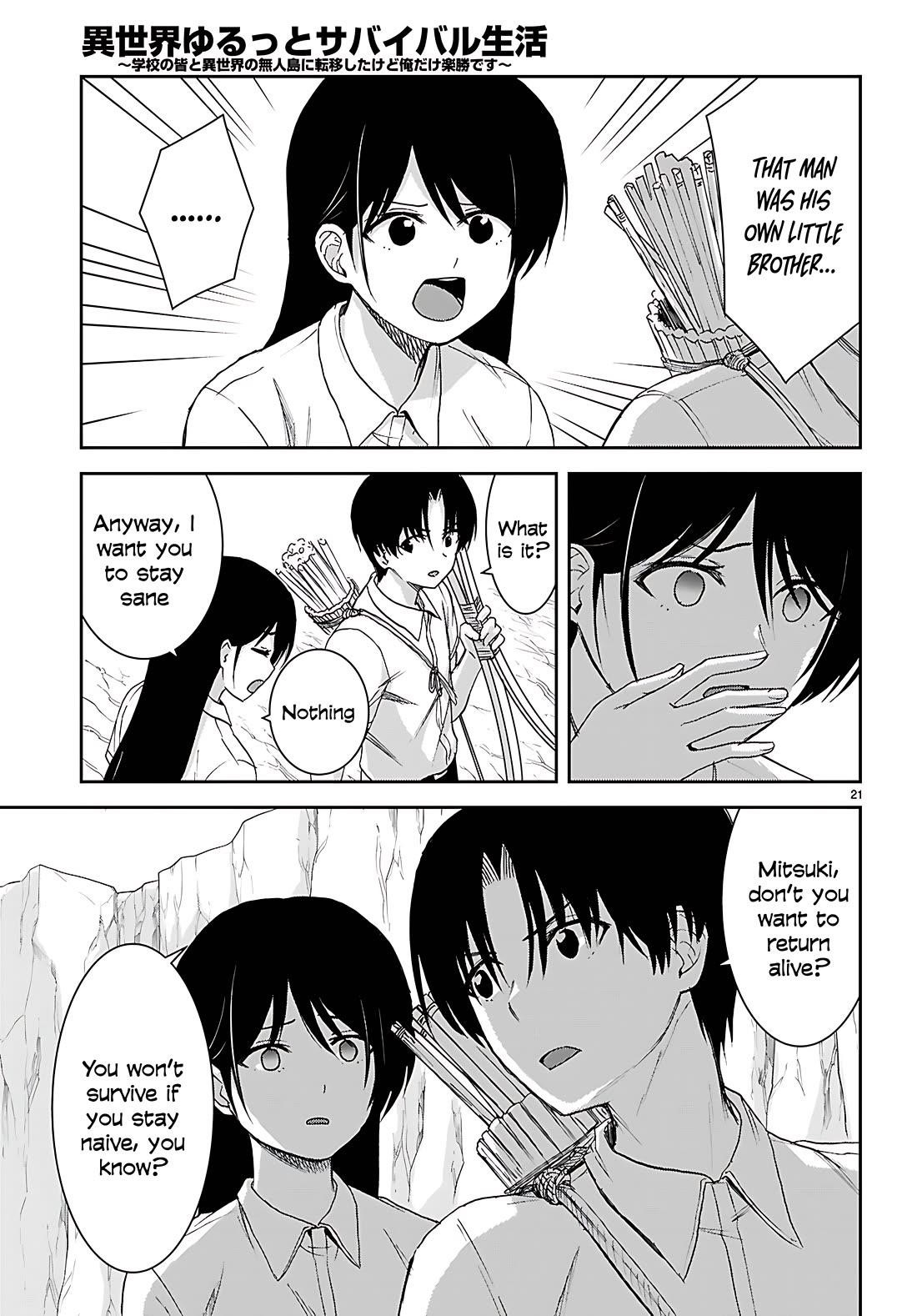 Isekai Yurutto Survival Seikatsu: Gakkou No Minna To Isekai No Mujintou Ni Tenishitakedo Ore Dake Rakushou Desu Chapter 41 - Page 23