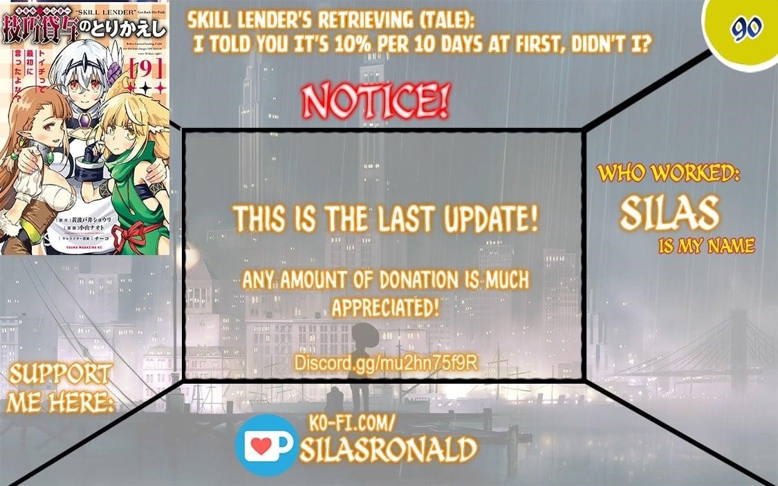Skill Lender’s Retrieving (tale) ～i Told You It’s 10% Per 10 Days At First, Didn’t I～ Chapter 90 - Page 1