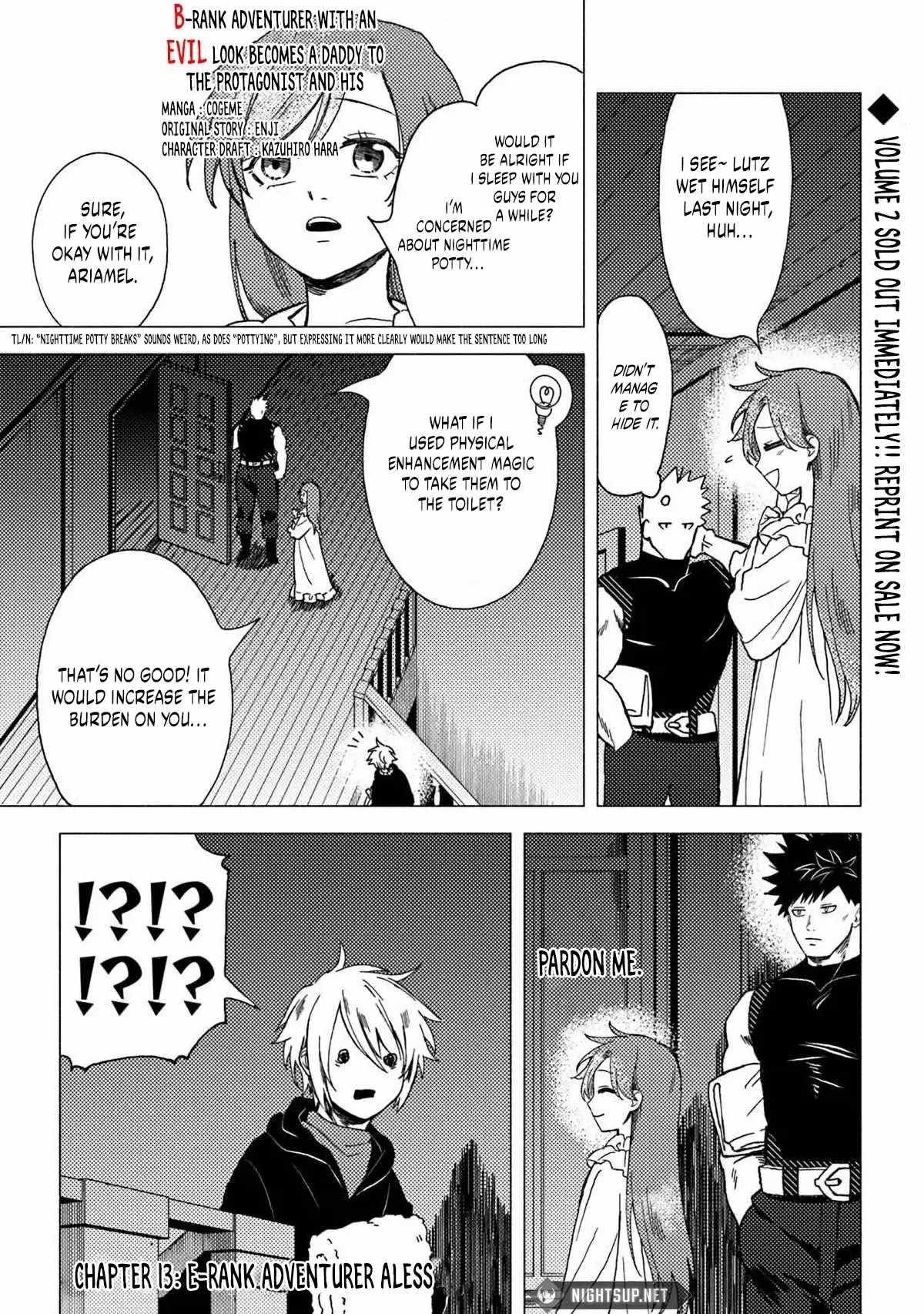 B-Rank Adventurer With an Evil Look Becomes a Daddy to the Protagonist and His Childhood Friends Chapter 13.1 - Page 1