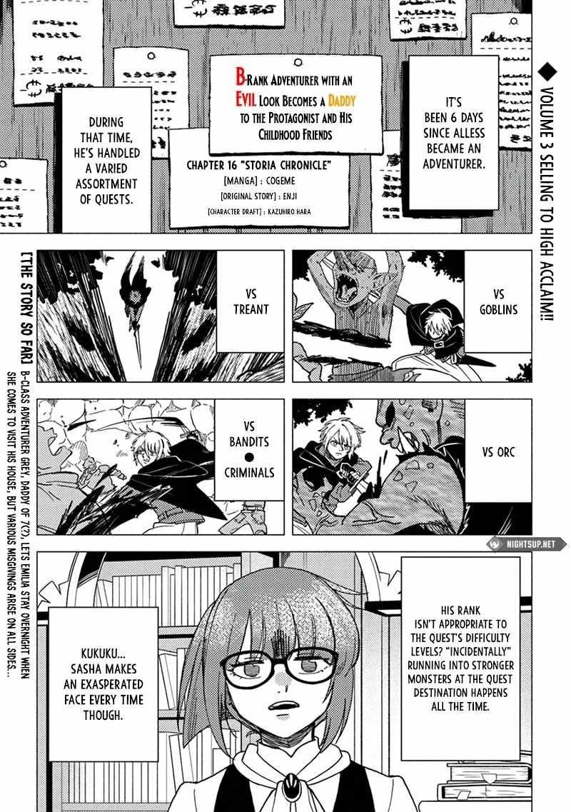 B-Rank Adventurer With an Evil Look Becomes a Daddy to the Protagonist and His Childhood Friends Chapter 16.1 - Page 1