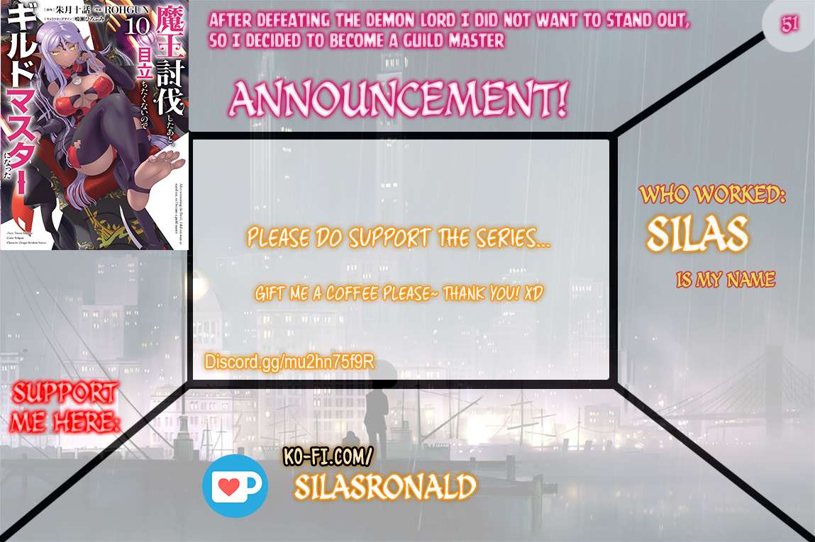 He Didn’t Want To Be The Center Of Attention, Hence, After Defeating The Demon Lord, He Became A Guild Master Chapter 51 - Page 1