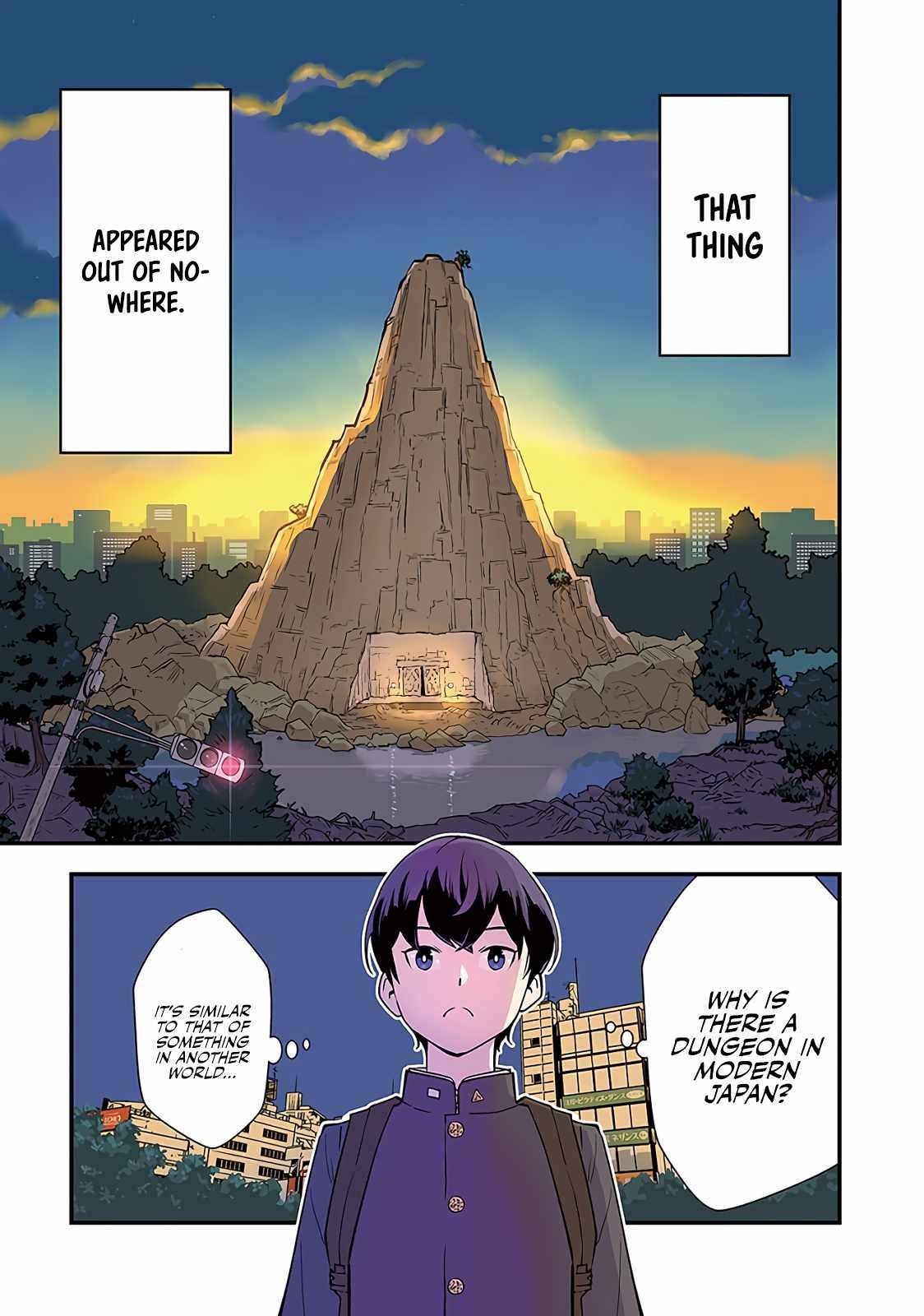 The hero returns from another world, becomes an influencer, and earns money in the real world, where dungeons have appeared! Chapter 1 - Page 1