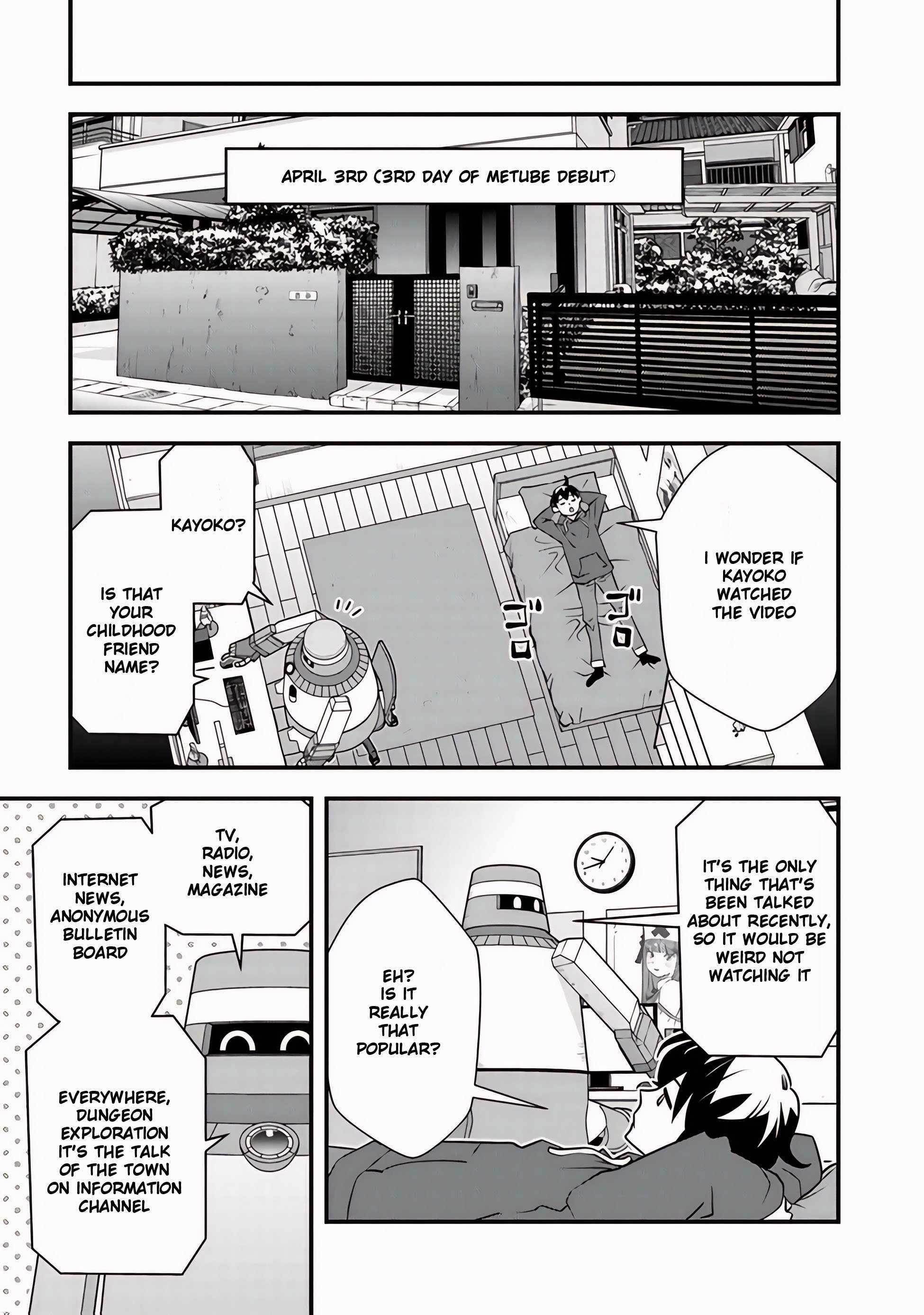 The hero returns from another world, becomes an influencer, and earns money in the real world, where dungeons have appeared! Chapter 8.2 - Page 1