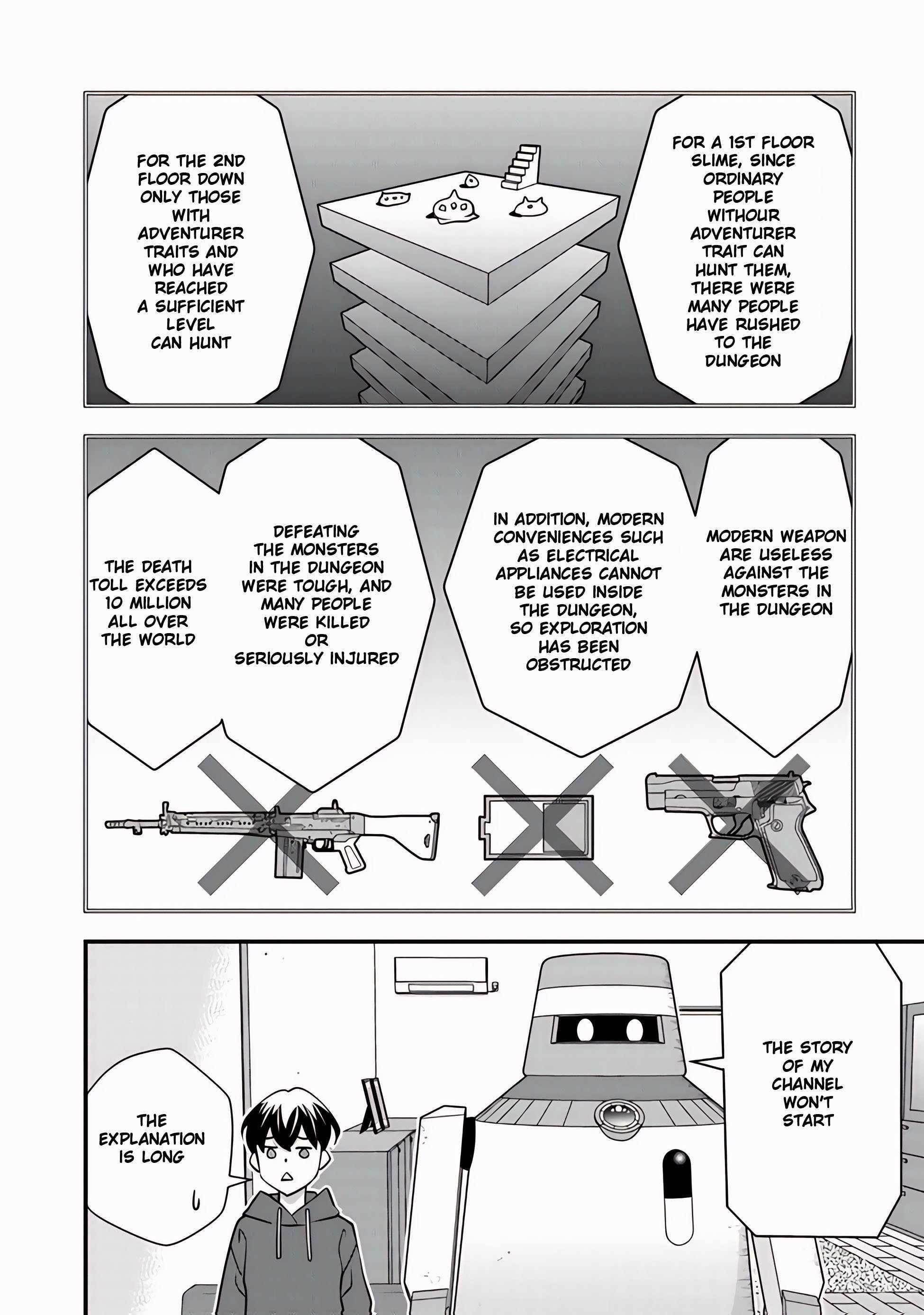 The hero returns from another world, becomes an influencer, and earns money in the real world, where dungeons have appeared! Chapter 8.2 - Page 4