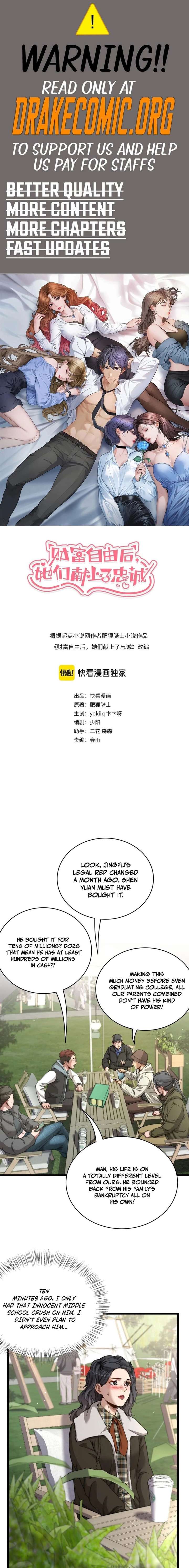 After Becoming Financially Free, They Offered Their Loyalty Chapter 77 - Page 1