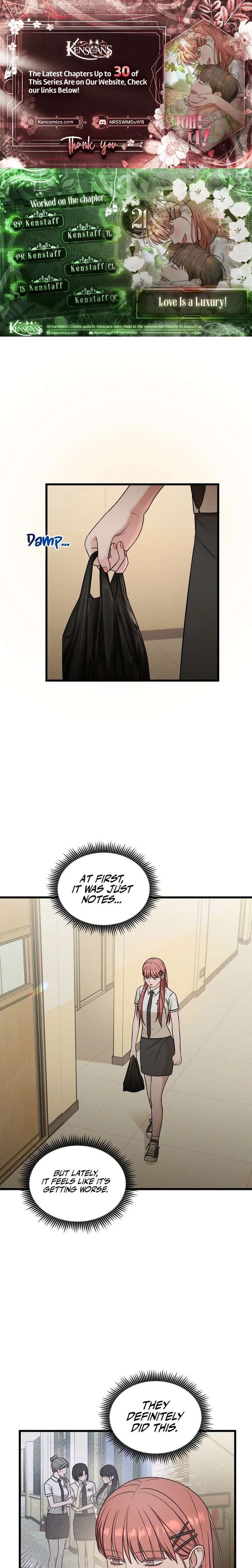 Love Is a Luxury! Chapter 21 - Page 1