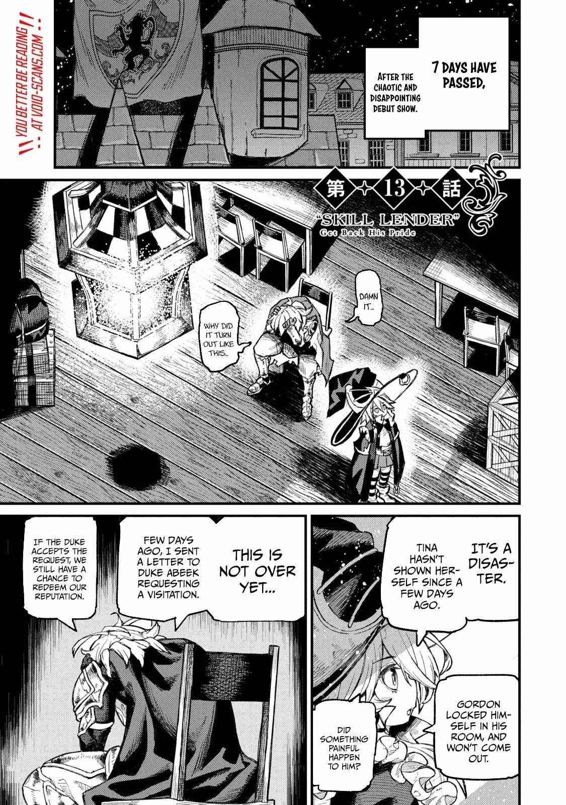 Skill Lender’s Retrieving (tale) ～i Told You It’s 10% Per 10 Days At First, Didn’t I～ Chapter 13 - Page 1