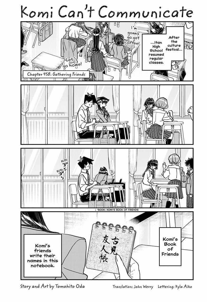 KOMI-SAN WA KOMYUSHOU DESU Chapter 458 - Page 1